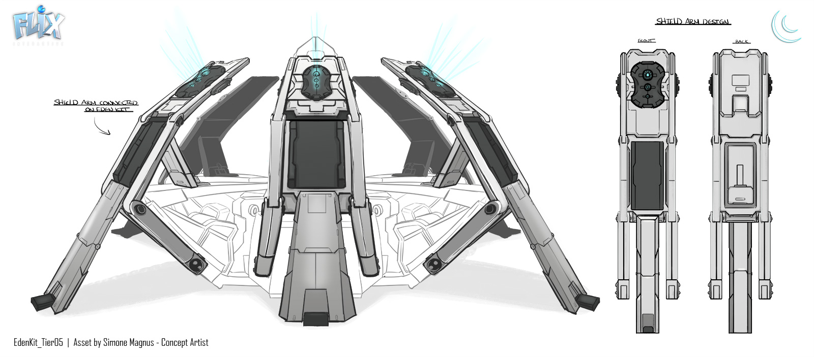 Concept art: Sci Fi Generator prop concept design for indie game Eden Star.